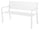 Panca 2 Posti 128x53x80 cm in Ferro Vorghini Lazise Bianca
