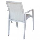 Poltrona Maili Impilabile 57x61x89 h cm in Alluminio Tortora