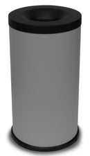 Pattumiera Gettacarte Ø38xh75 cm Autoestinguente In Acciaio Verniciato Grigio