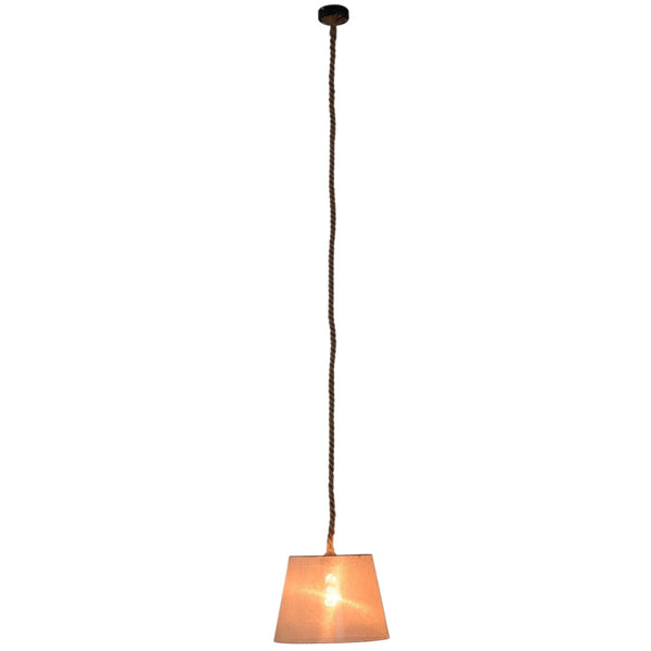 Lampadario a Sospensione con Corda di Canapa Lunghezza Regolabile Beige Ø35x160H cm prezzo