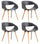 Set 4 Sedie in Polipropilene 45x71x60 cm Gambe in Faggio Fold Nero