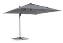 Ombrellone da Giardino Decentrato 3x3x2,65h m Ines Grigio Scuro con Led 