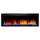 Camino Elettrico da Incasso 43,3x126,32x14,2 cm Effetto Fiamma 1500W Schubert 50 Nero
