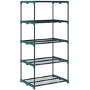 Portapiante a 5 Livelli Aperti 67x49x138 cm in Acciaio e Plastica Verde Scuro      