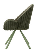 Sedia Stoccolma A Verde Set 2 Pz 58x53x85 cm in Compensato e Spugna e Ferro e Poliestere Verde      