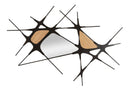 Pannello da Muro Absy 114x2x80 cm in Ferro e MDF Nero e Marrone      