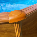 Piscina Ovale Fuori Terra 730x375xh132 cm in Acciaio e PVC Gre Mauritius
