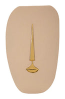 Decorazione Murale Lagos 25x6,5x39,5 cm in Ceramica Marrone e Oro      