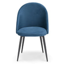 Set 2 sedie Imbottite 51x58x87 cm In Tessuto Tiffany  Lola Blue Notte