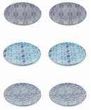 Set 6 Sottopiatti Ø33x2 cm in Plastica Villa d'Este Home Tivoli Etnico Blu