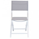 Sedia da Giardino Georgia Pieghevole 58x46x85 h cm in Textilene Bianco