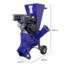 Cippatrice per Rami Ramoscelli e Foglie a Benzina 15HP 134x64x88 cm Blu