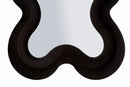 Specchio da Muro Monica Nero 58x4x160 cm in MDF e Poliestere e Specchio Nero      