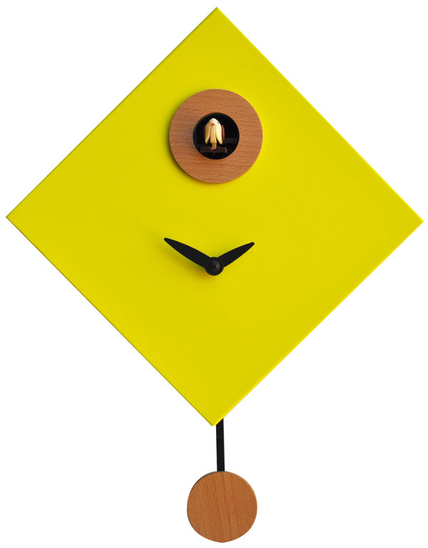 Orologio a Cucù da Parete 25x25x11cm Pirondini Italia Rombino Giallo prezzo