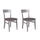 Set 2 Sedie 44x45xH82 cm in Legno Laccato Monaco Grigio Scuro