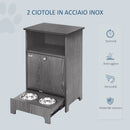 Mobile Multiuso per Cani e Gatti 48x40x75 cm in Legno Grigio