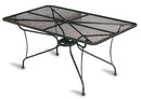 Tavolo Rettangolare da Giardino 150x90 cm in Ferro Vorghini Cannobio Nero