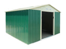 Casetta Box da Giardino in Lamiera Verde per Deposito Attrezzi H205x311x411cm Taddei Pert XXL