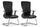 Set 2 Sedie da Ufficio Visitatori 67x52x110 cm Arya nero