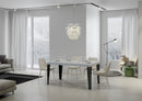 Tavolo Allungabile 160-264x90x77 cm Flame Bianco Frassino