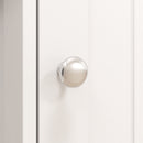 Mobile Asse da Stiro Pieghevole 121x37x89 cm a Rotelle con Ripiano Aperto e Armadietto in MDF Bianco e Grigio      