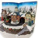 Villaggio Natalizio Libro 18x24 cm con Luci Suoni e Movimento