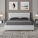 Letto Matrimoniale Francese Testata Dritta Demas Bianco Frassino Varie Misure
