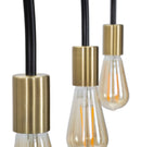 Lampadario Darky M 104x5x50 cm in Ferro Oro e Nero
