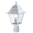 Lampada Testa Palo da Giardino E27 60W in Alluminio Sovil Bianco e Argento Seconda Scelta
