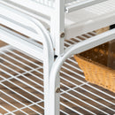 Voliera per Uccelli 83x53x180 cm in Acciaio Bianco