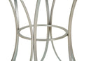 Tavolinetto Trixy Ø56x68 cm in Ferro e Vetro Argento      