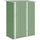 Capanno Porta Attrezzi 142x86x189 cm con Tetto Inclinato e Porta Bloccabile in Metallo Verde Chiaro