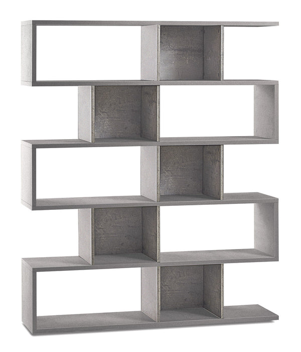 Libreria Modulare 5 Ripiani 150x180x38 cm Cemento prezzo