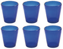 Set 6 Bicchieri Ø9x10 cm in Vetro Soffiato Villa d'Este Home Tivoli Cancun Blu