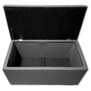 Baule Cassapanca Pouf Contenitore in Similpelle e Cristalli Renier Grigio