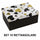 Set 10 Scatole cartone cuori grigio rettangolare