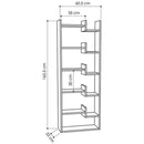 Libreria 60,5x22x162,5 cm Oppa antracite bianco