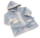 Accappatoio per Neonati 6-18 Mesi 50x30x2 cm in Spugna di Cotone  Azzurro