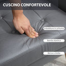 Sedia Imbottita 72x73x94 cm  in Tessuto Microfibra Grigia