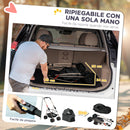 Passeggino per Cani 3 in 1 Pieghevole con Cestino Inferiore Grigio   
