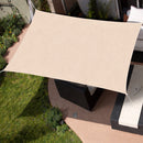Tenda Vela Parasole 300x400 cm Telo Ombreggiante Rettangolare da Giardino in Poliestere Ecru      
