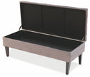 Panca Contenitore 121x51x47 cm in Velluto Soriani Grigio