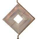 Lampada da Terra Move Ø40x161 cm in Ferro e Tessuto Oro e Bianco      