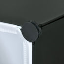 Scarpiera Modulare Salvaspazio 49x36.5x108 cm con 6 Scatole in Plastica PP e Acciaio Nero e Trasparente      