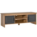 Mobile TV 109x35x38 cm 2 Ante in Metallo 2 Ripiani Marrone
