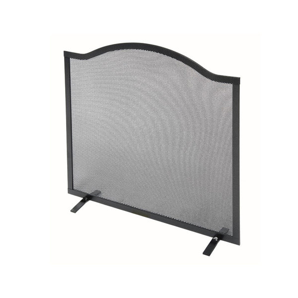 Parascintille per Camino 60x58 cm Bordo Superiore a Onda in Ferro Verniciato Grigio Martellato online