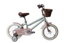 Bicicletta per Bambine Antonella 14 Pollici con Stabilizzatori e Cestino Verde e Rosa Verde e Rosa  