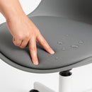 Sedia da Ufficio Poltrona da Studio Girevole Ergonomica con Ruote in PP e Schiuma Grigio      