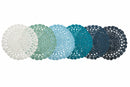 Set 6 Tovagliette Tonda Ø38 cm Villa d'Este Home Tivoli Uncinetto Ocean