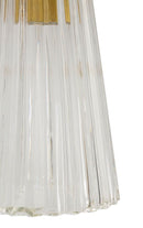 Lampada da Muro Praga 11x16x40 cm in Ferro e Vetro Oro e Trasparente      